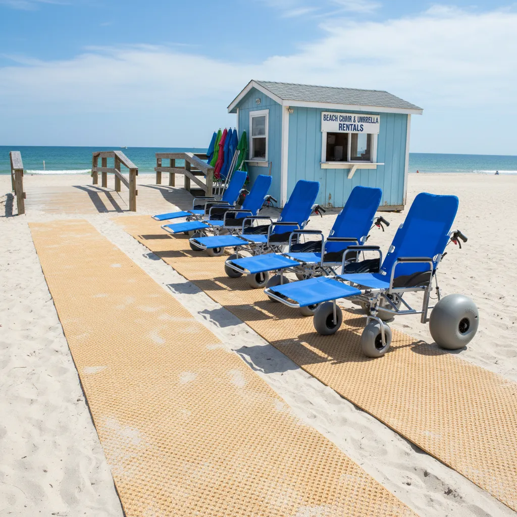 Beach equipment rental operation