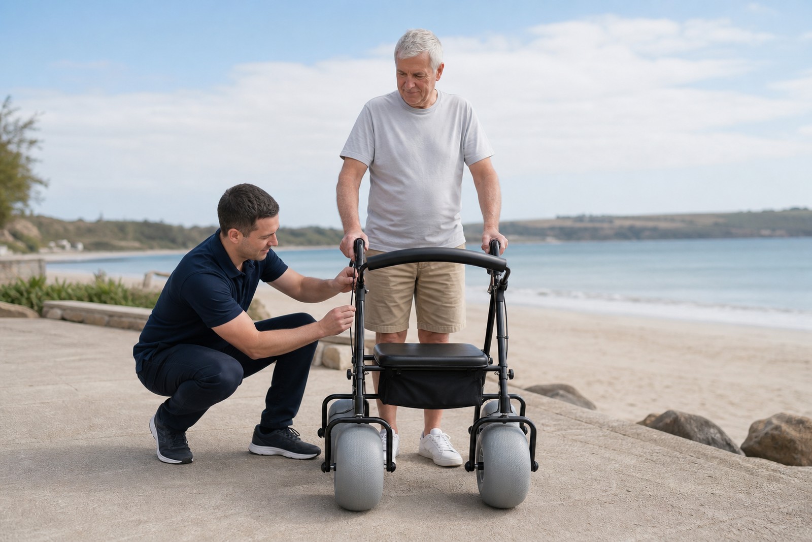 Professional fitting for the right beach walker